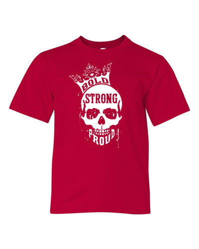 Bold Strong Proud Youth T-Shirt Red