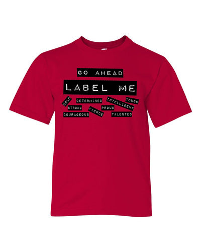 Go Ahead Lable Me Youth T-Shirt Red