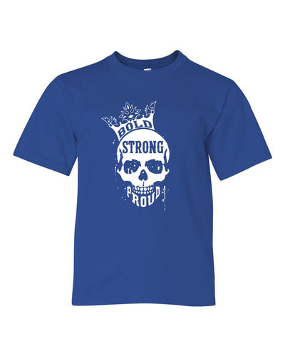 Bold Strong Proud Youth T-Shirt Royal Blue