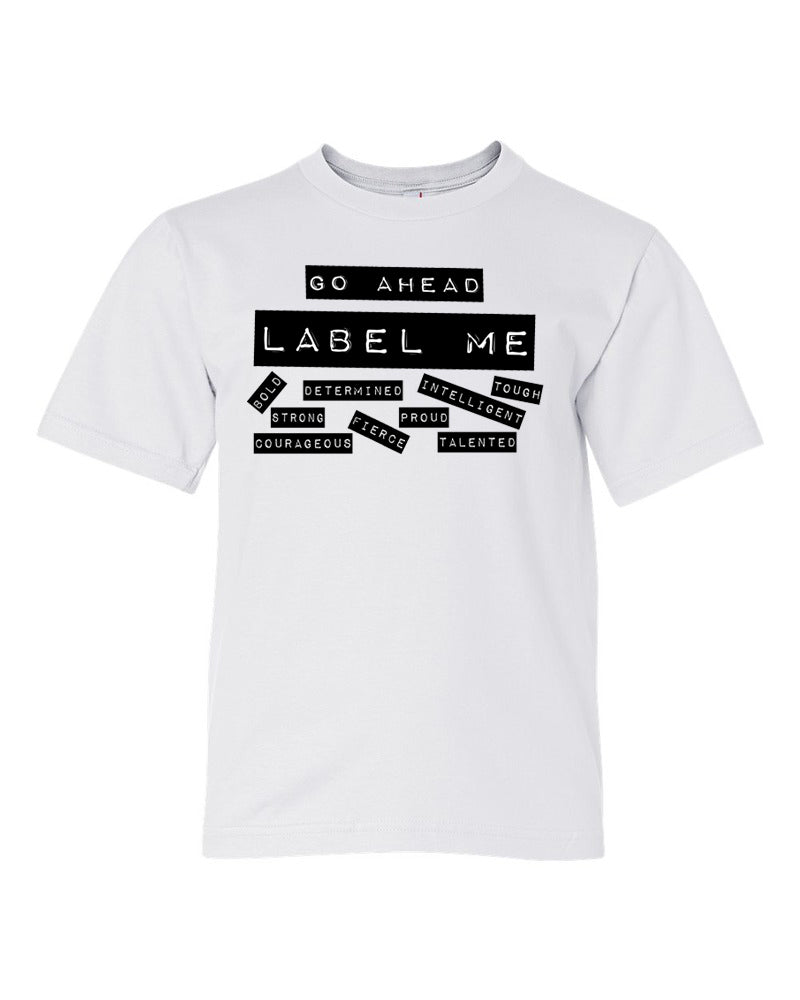 Go Ahead Lable Me Youth T-Shirt White