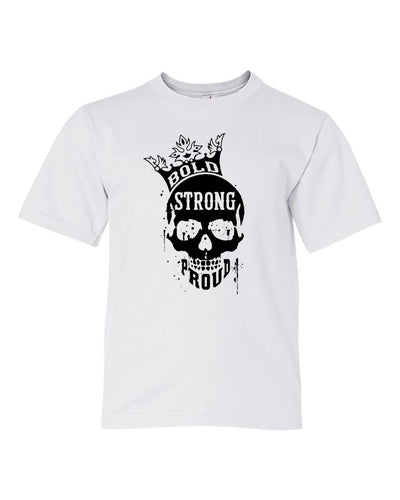 Bold Strong Proud Youth T-Shirt White