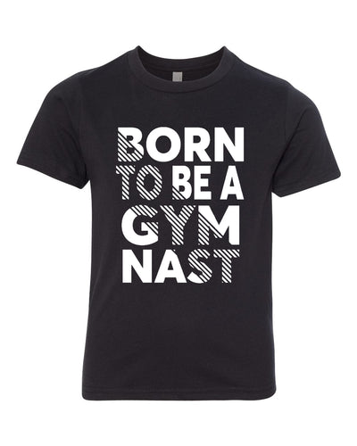 Born To Be A Gymnast Adult T-Shirt Black