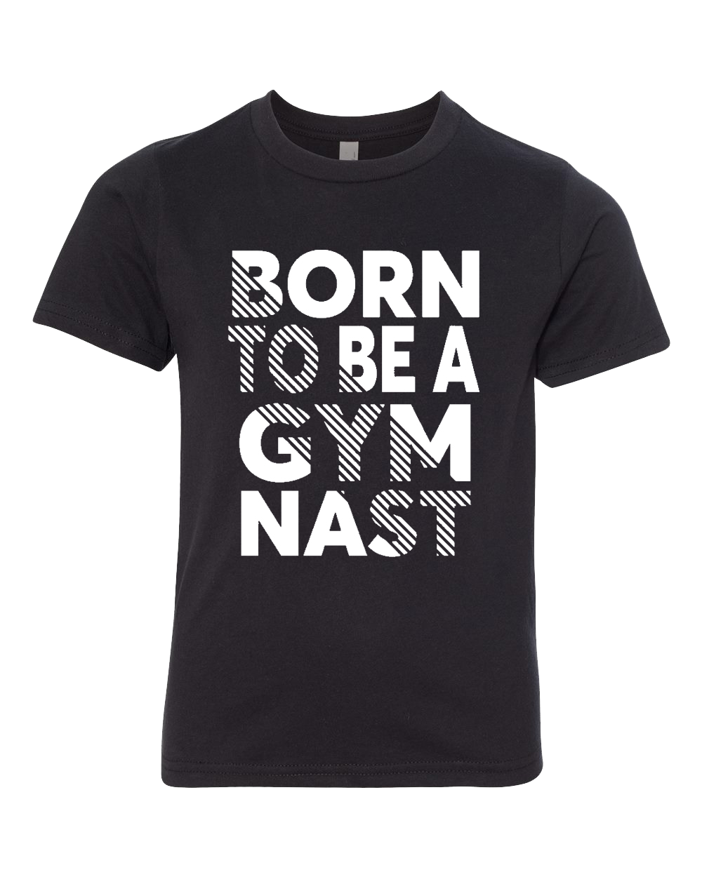 Born To Be A Gymnast Youth T-Shirt Black