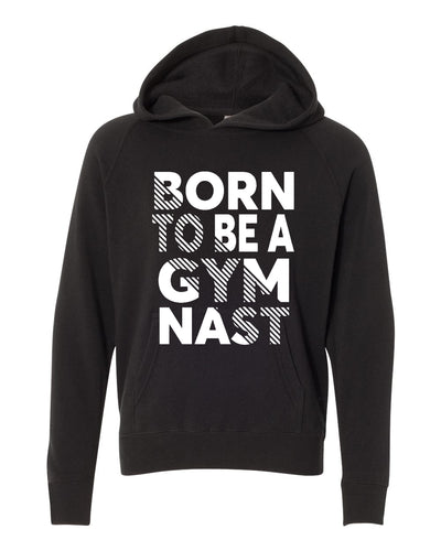 Born To Be A Gymnast Youth Hoodie Black