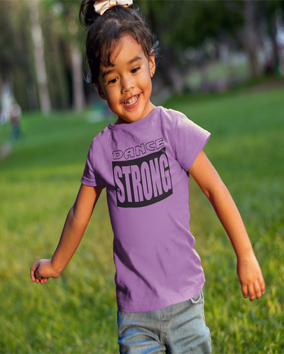 Girl Wearing Dance Strong Girls T-Shirt Purple Berry