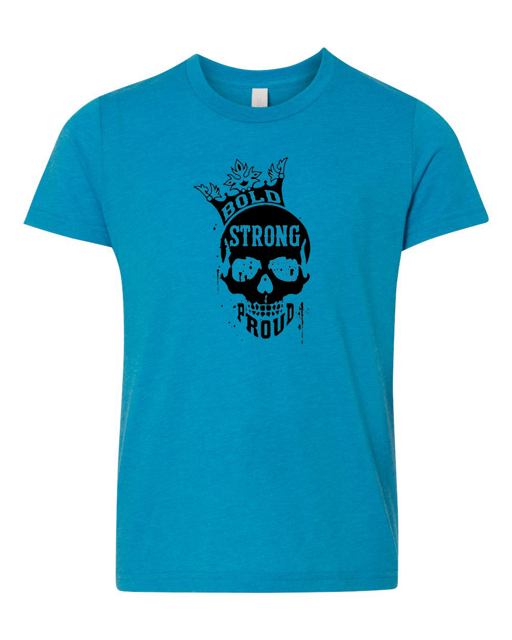 Bold Strong Proud Youth Neon T-Shirt Blue