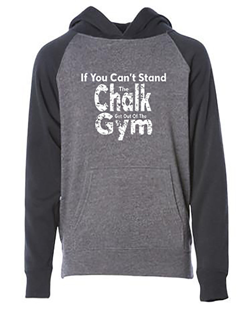 If You Can't Stand The Chalk Get Out Of The Gym Youth Hoodie Carbon Black