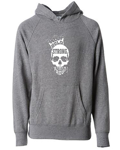 Bold Strong Proud Youth Hoodie Nickel