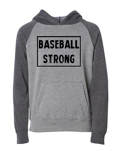 Baseball Strong Youth Hoodie Nickel Carbon