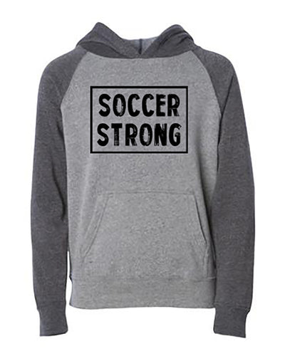 Soccer Strong Youth Hoodie Nickel Carbon