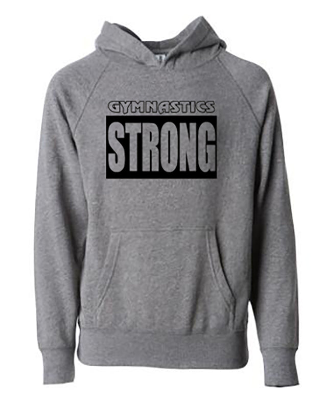 Gymnastics Strong Youth Hoodie Nickel