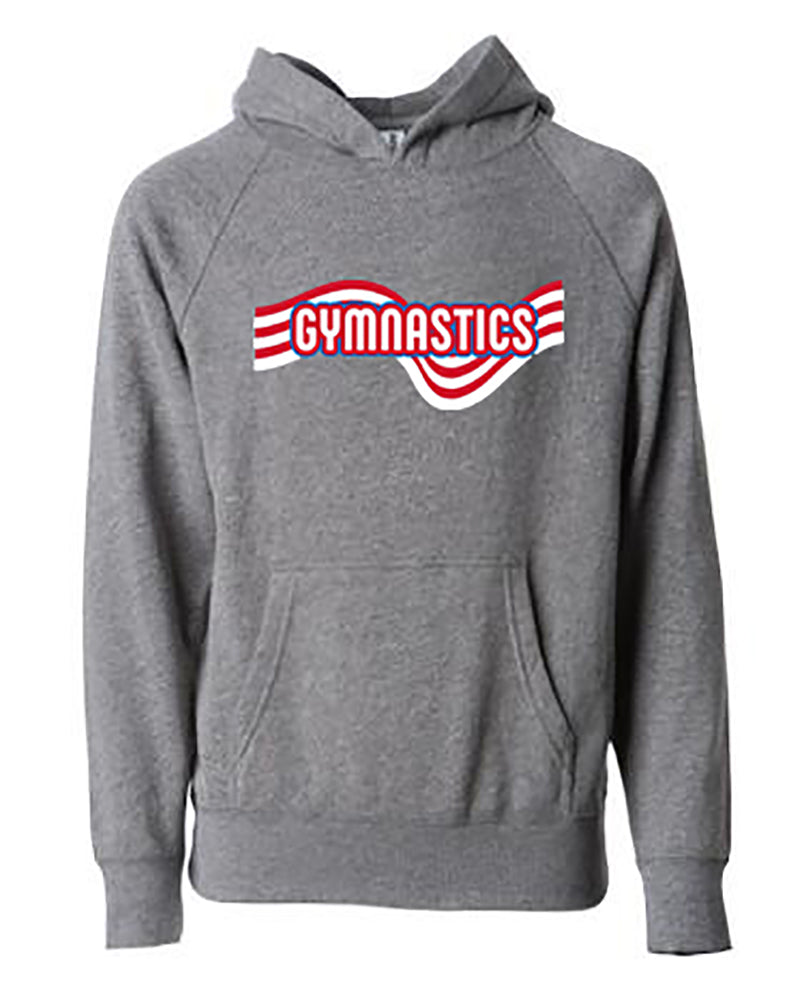 Gymnastics Red White And Blue Youth Hoodie