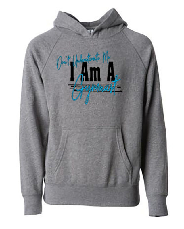 Don't Underestimate Me I Am A Gymnast Adult Hoodie