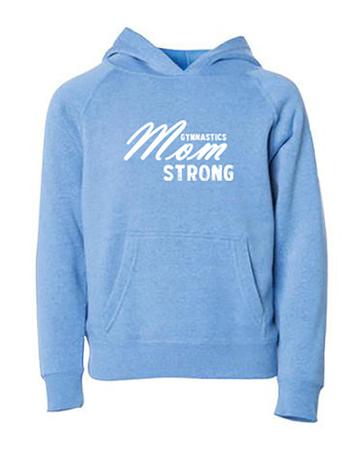 Gymnastics Mom Strong Adult Hoodie Pacific