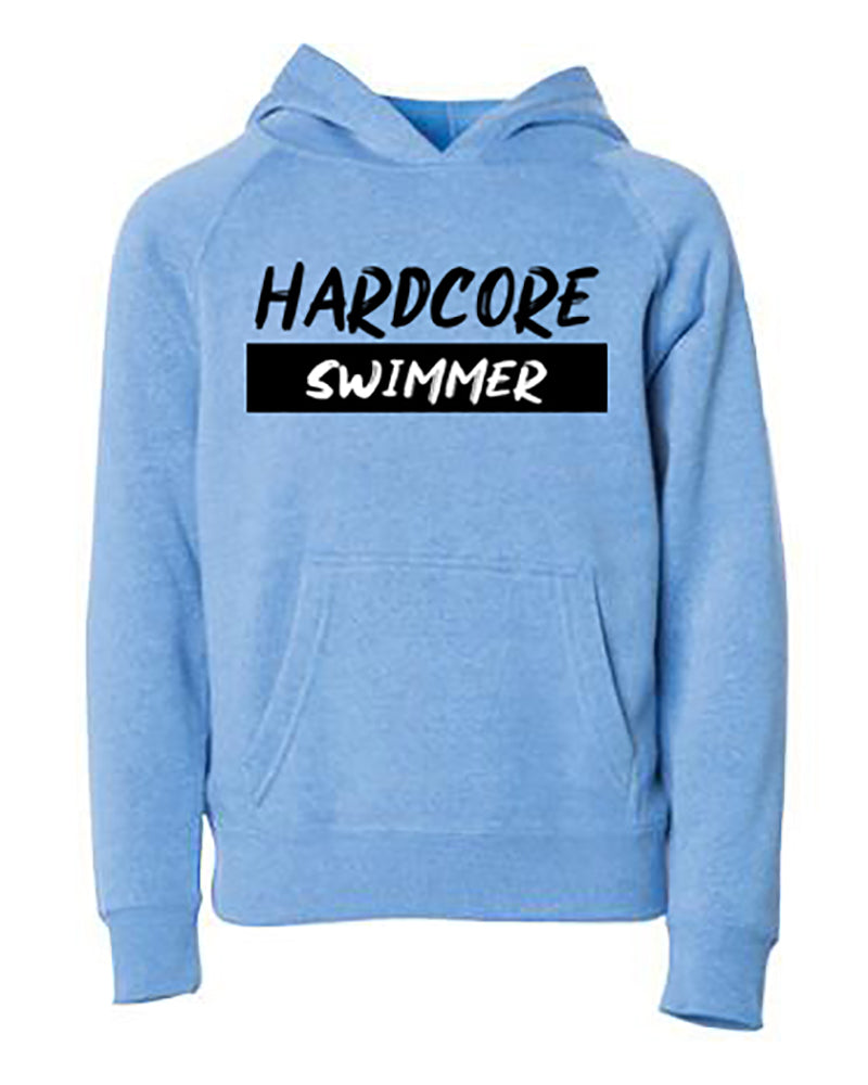 Hardcore Swimmer Youth Hoodie Pacific