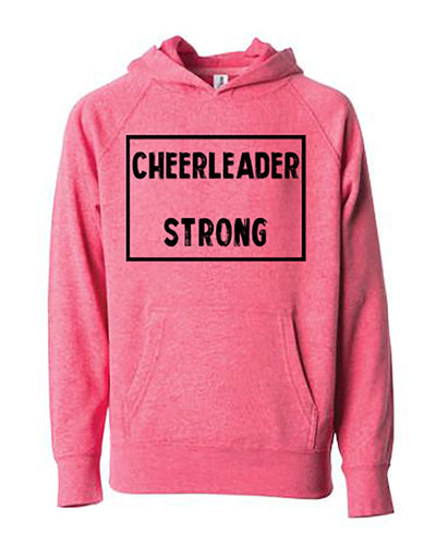 Cheerleader Strong Youth Hoodie Pomegranate