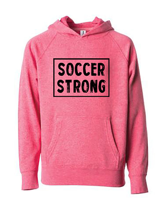 Soccer Strong Youth Hoodie Pomegranate