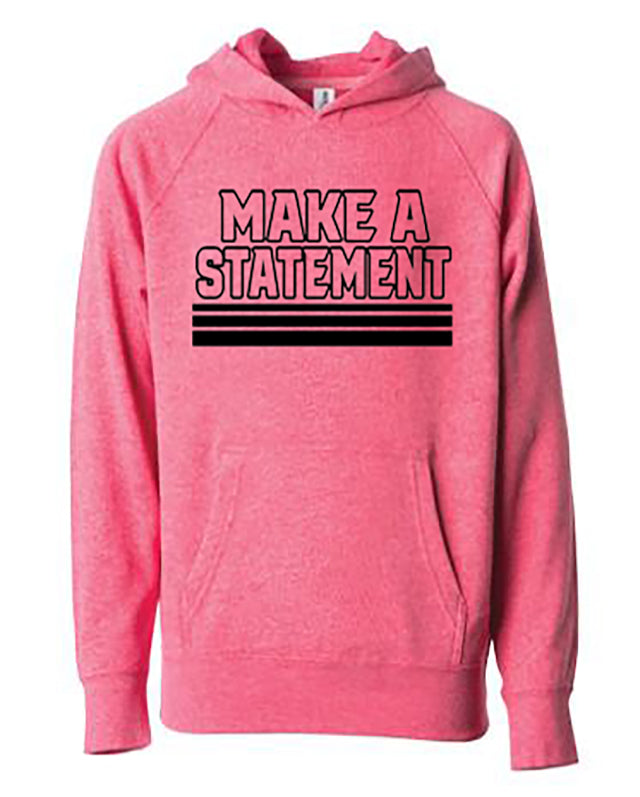 Make A Statement Youth Hoodie Pomegranate