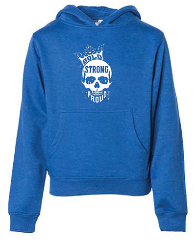 Bold Strong Proud Youth Hoodie Royal Blue