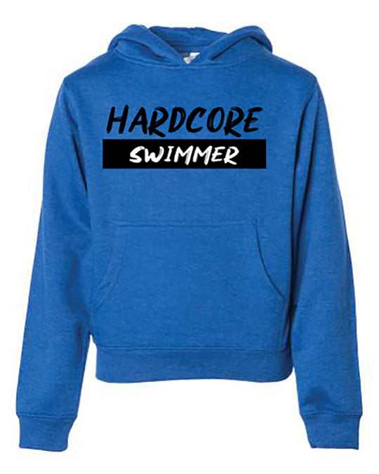 Hardcore Swimmer Youth Hoodie Royal Blue
