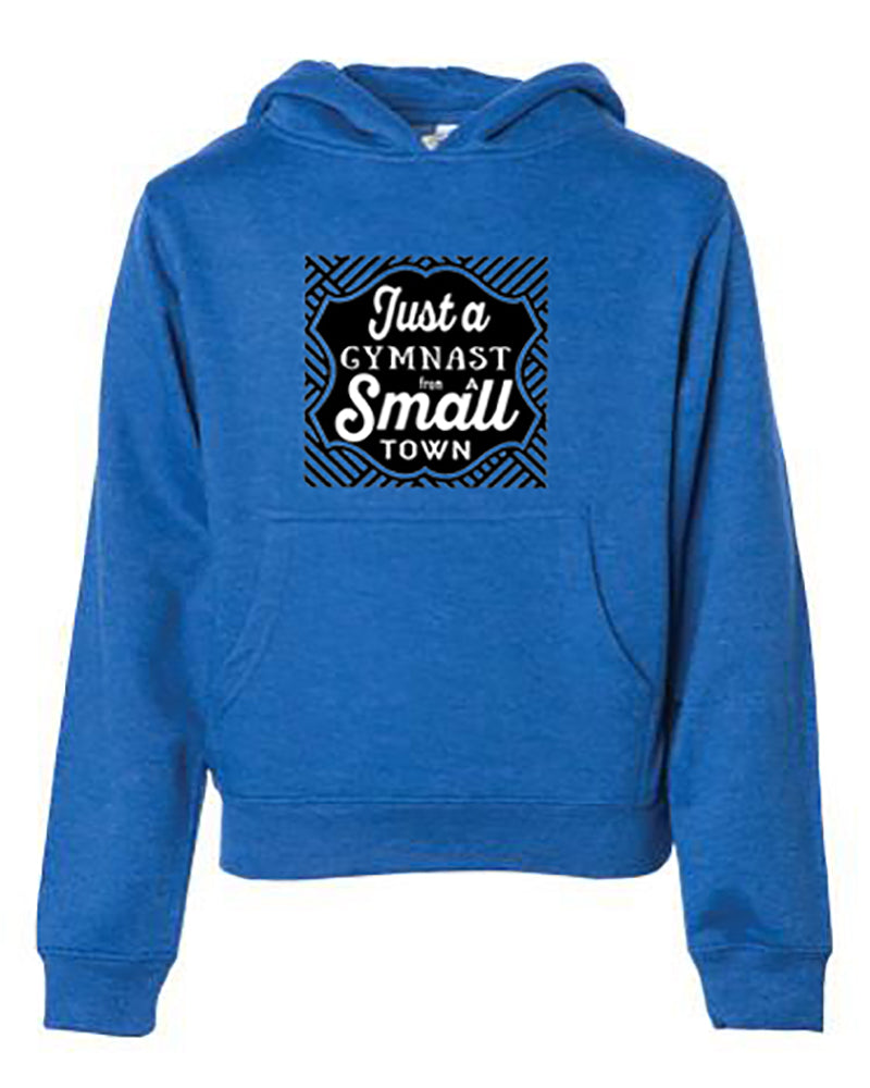 Just A Gymnast From A Small Town Adult Hoodie Royal Blue