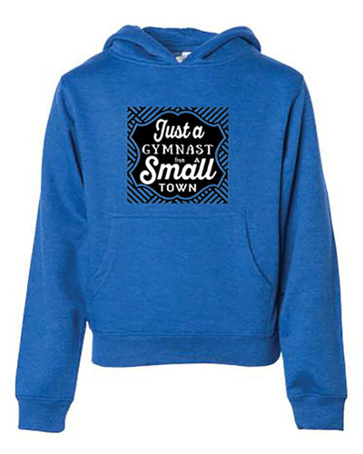 Just A Gymnast From A Small Town Adult Hoodie Royal Blue