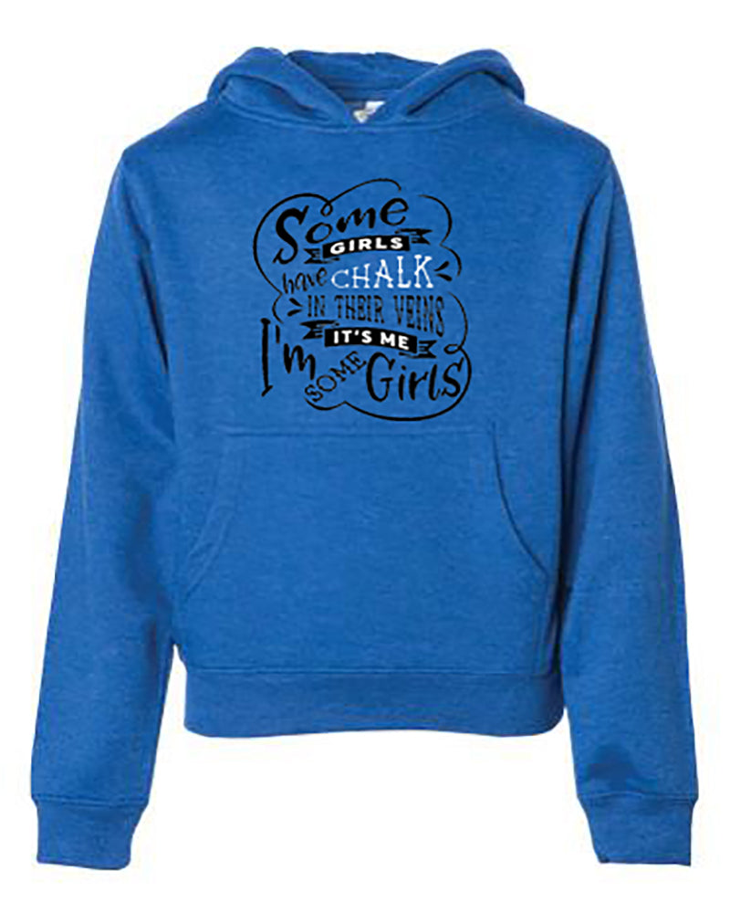 Some Girls Have Chalk In Their Veins Adult Hoodie Royal Blue