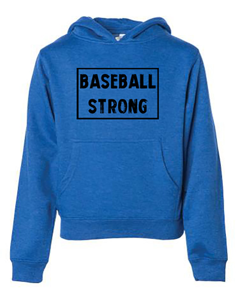 Baseball Strong Youth Hoodie Royal Blue